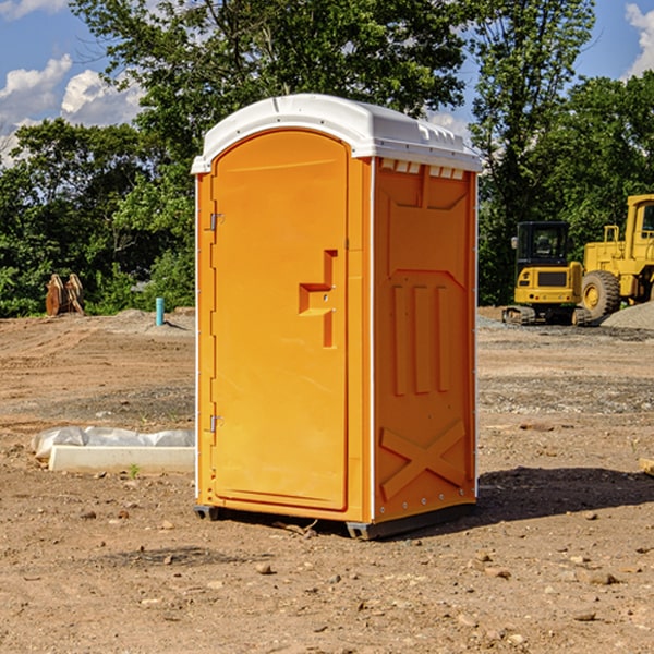 how often are the portable restrooms cleaned and serviced during a rental period in Noxen